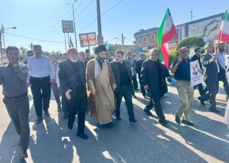 تجلیل رئیس شورای هماهنگی تبلیغات اسلامی شهرستان مسجدسلیمان از حضور حماسی مردم شهیدپرور در راهپیمایی ۱۳ آبان