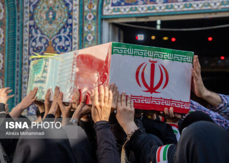 ایسنا – مراسم تشییع پیکرهای ۸ شهید گمنام