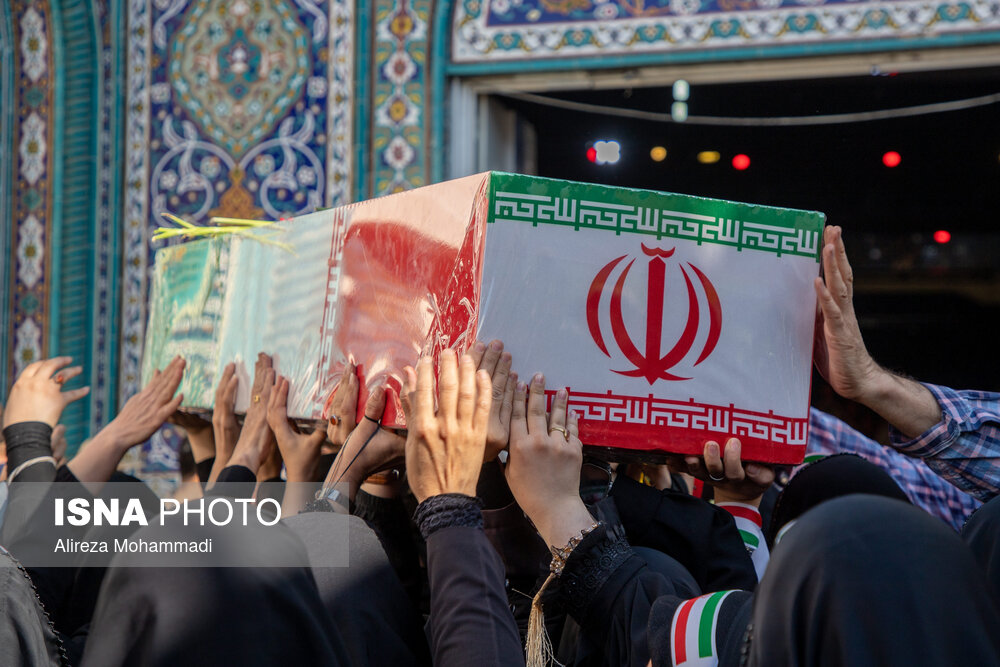 ایسنا – مراسم تشییع پیکرهای ۸ شهید گمنام