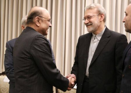 تصاویر خاص از دیدار لاریجانی با رئیس‌جمهور پاکستان + عکس