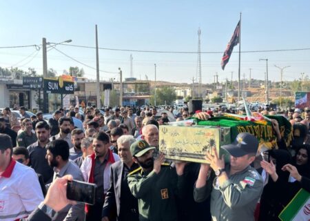 تصاویر | شکوه مسجدسلیمان در بدرقه شهید گمنام