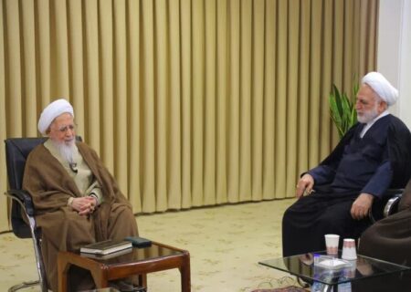 رئیس قوه قضاییه با آیت الله جوادی آملی دیدار کرد