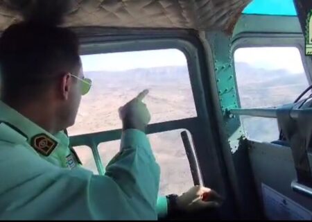 فیلم | پایش هوایی امنیت اندیکا با بالگرد