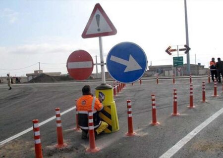 نصب ۲۰۰۰ علائم و تجهیزات ترافیکی در محورهای اهواز/ بهسازی کمربندی شرق اهواز