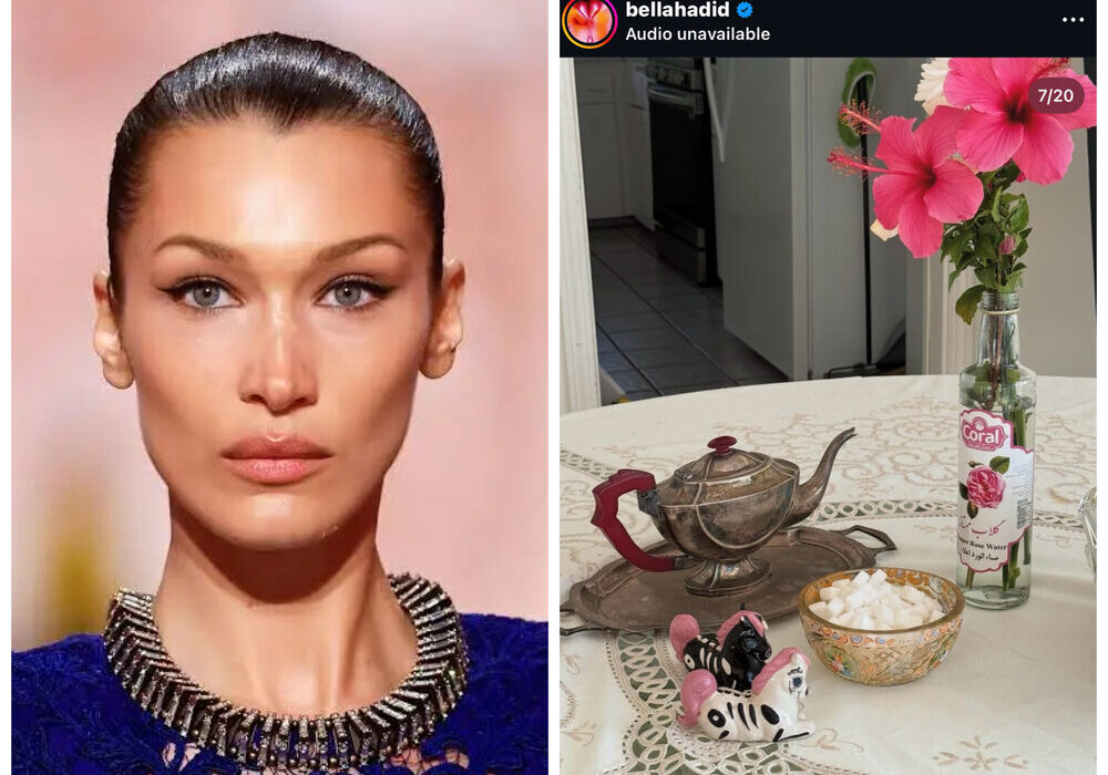 گلاب، فرش ایرانی و تخته نرد در خانه این مُدل جهانی چه معنایی میدهد؟