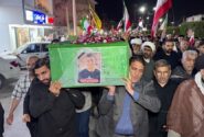 بدرقه باشکوه پیکر مدافع امنیت در زادگاهش؛ مسجدسلیمان به سوگ «محمدامین» نشست